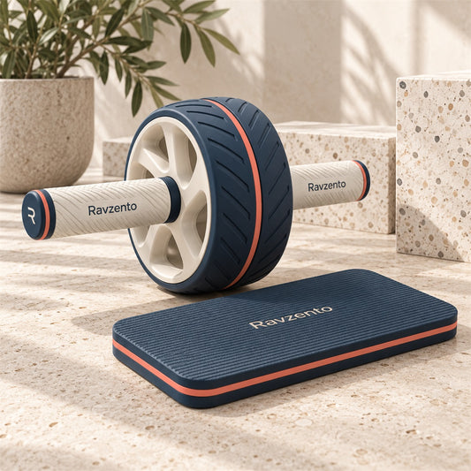 Ravzento wide ab wheel with matching knee pad